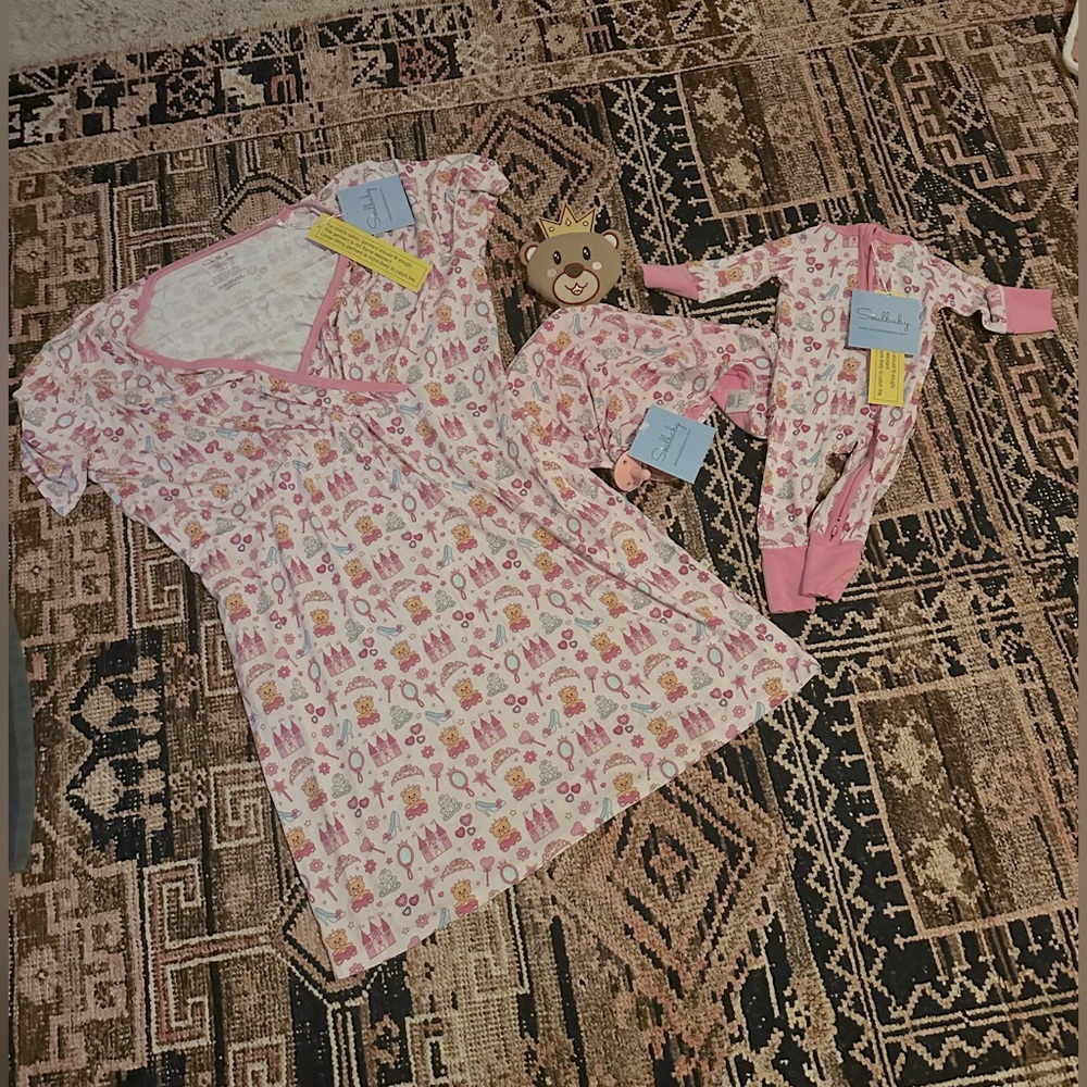 NWT- NB Happily Ever After Soulbaby onesie, Mama Gown, and Lovey